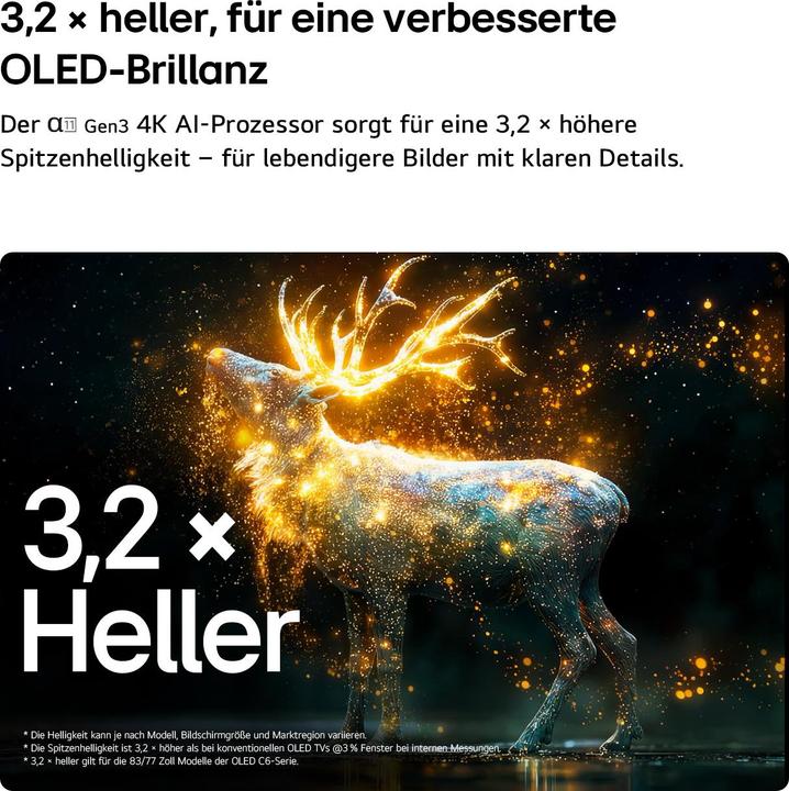 LG OLED evo AI C6 77-inch 4K Smart TV (OLED77C6ELB) - Brightness Booster Pro illustration