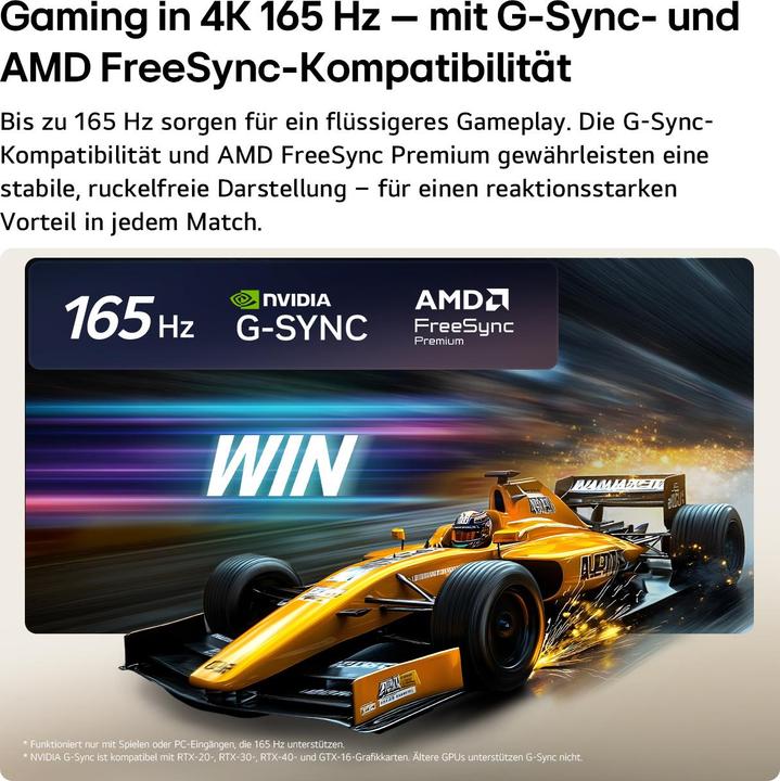 LG OLED evo AI C6 55-inch 4K Smart TV (OLED55C6ELB) - 165Hz VRR gaming illustration