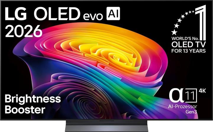 LG OLED evo AI C6 55-inch 4K Smart TV (OLED55C6ELB) - front product and feature view