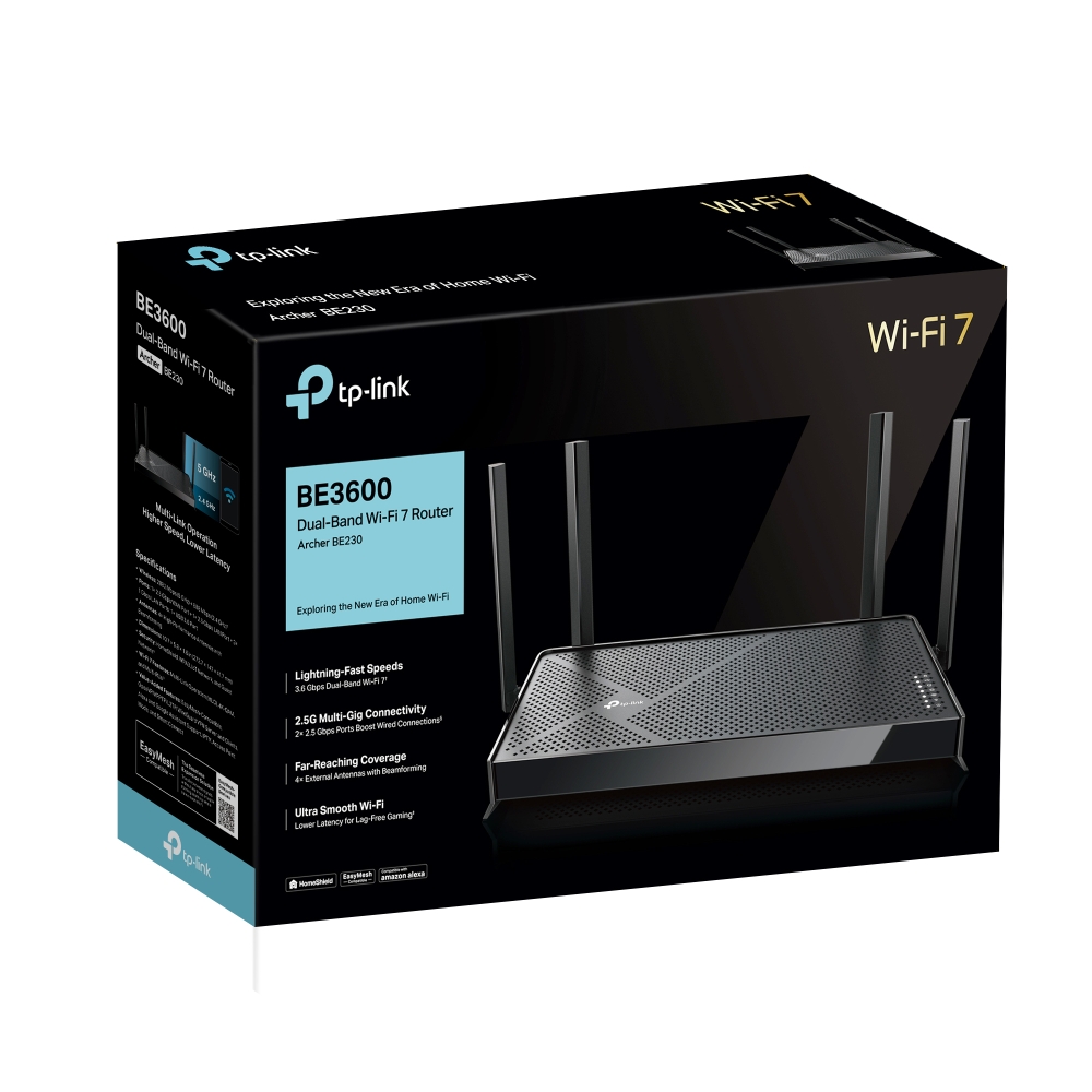 TP-Link Archer BE230 Wi-Fi 7 Router - retail packaging