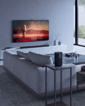 Sony BRAVIA Theatre Bar 9 HT-A9000 (Black) - room illustration with optional rear speakers and subwoofer