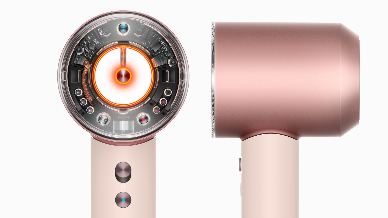 Dyson Supersonic Nural Curly+Coily (Ceramic Pink/Rose Gold) – rear and side detail