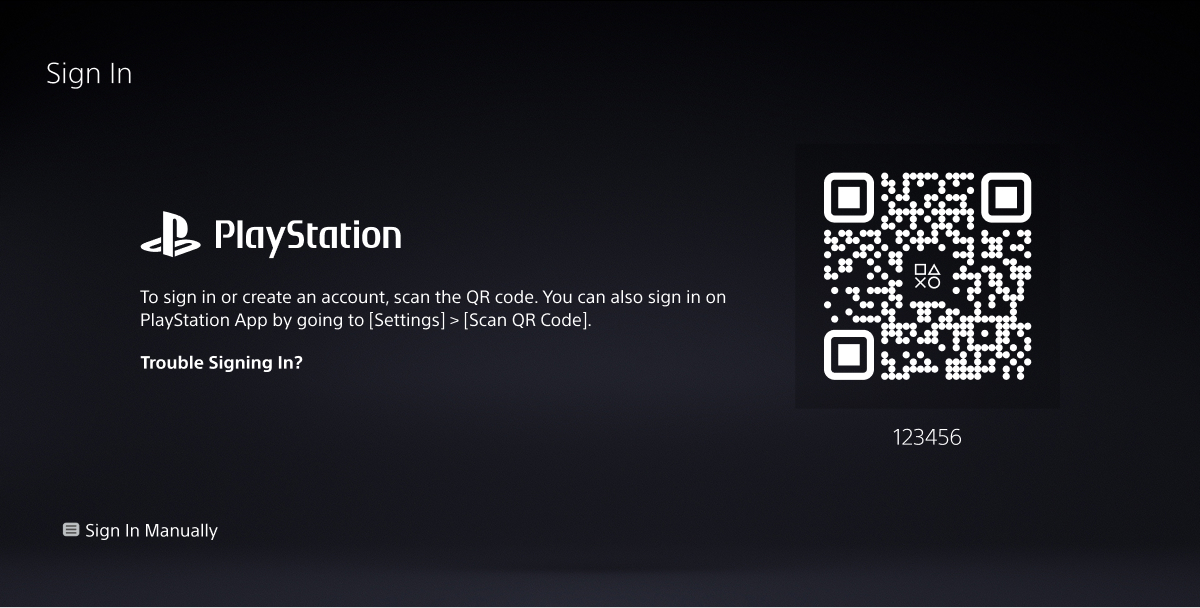 PlayStation Portal sign-in interface