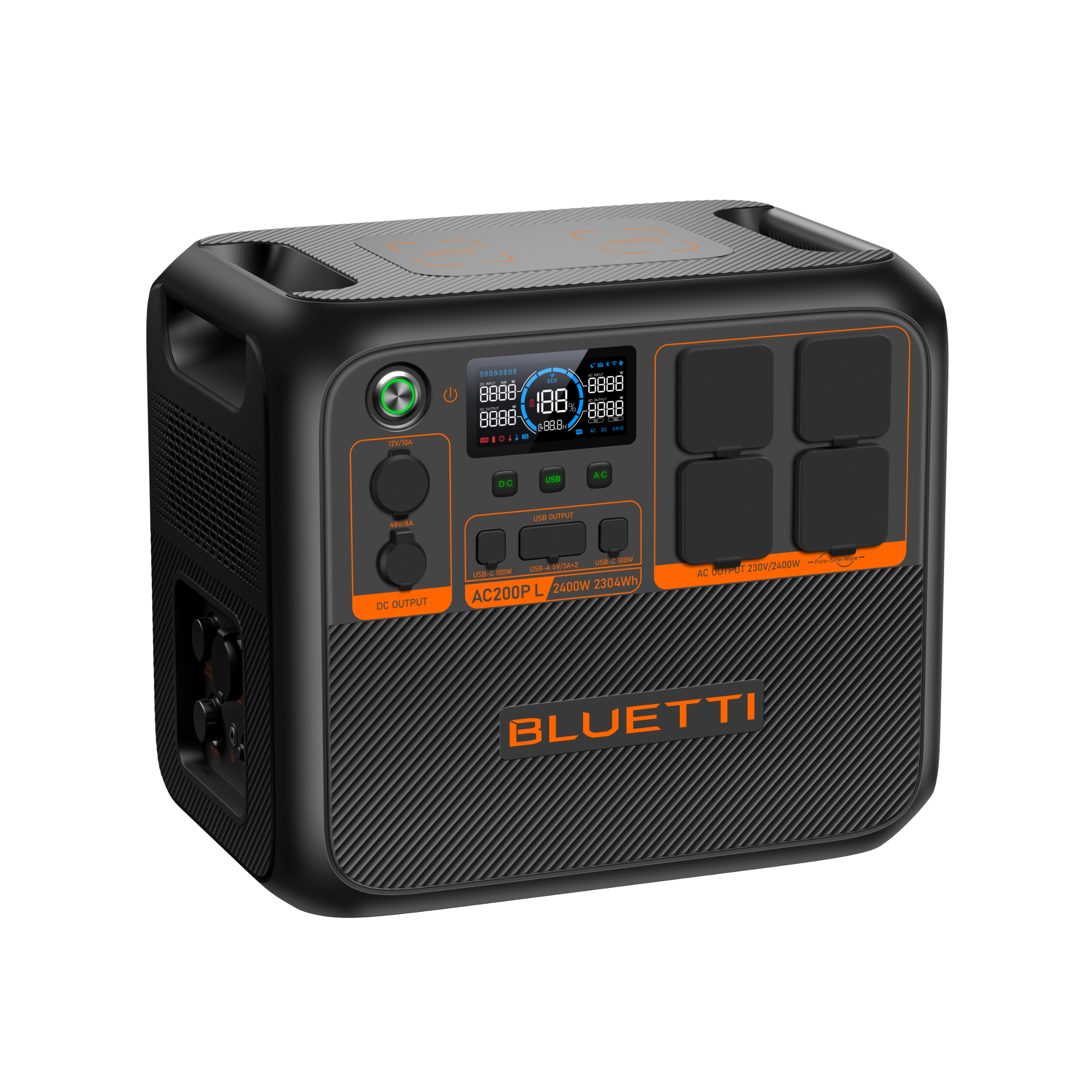 BLUETTI AC200PL Portable Power Station - ventilation side
