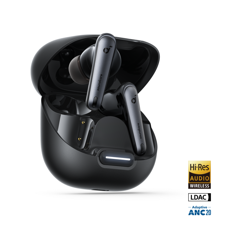 Anker Soundcore Liberty 4 NC true wireless noise cancelling earbuds in Velvet Black with charging case