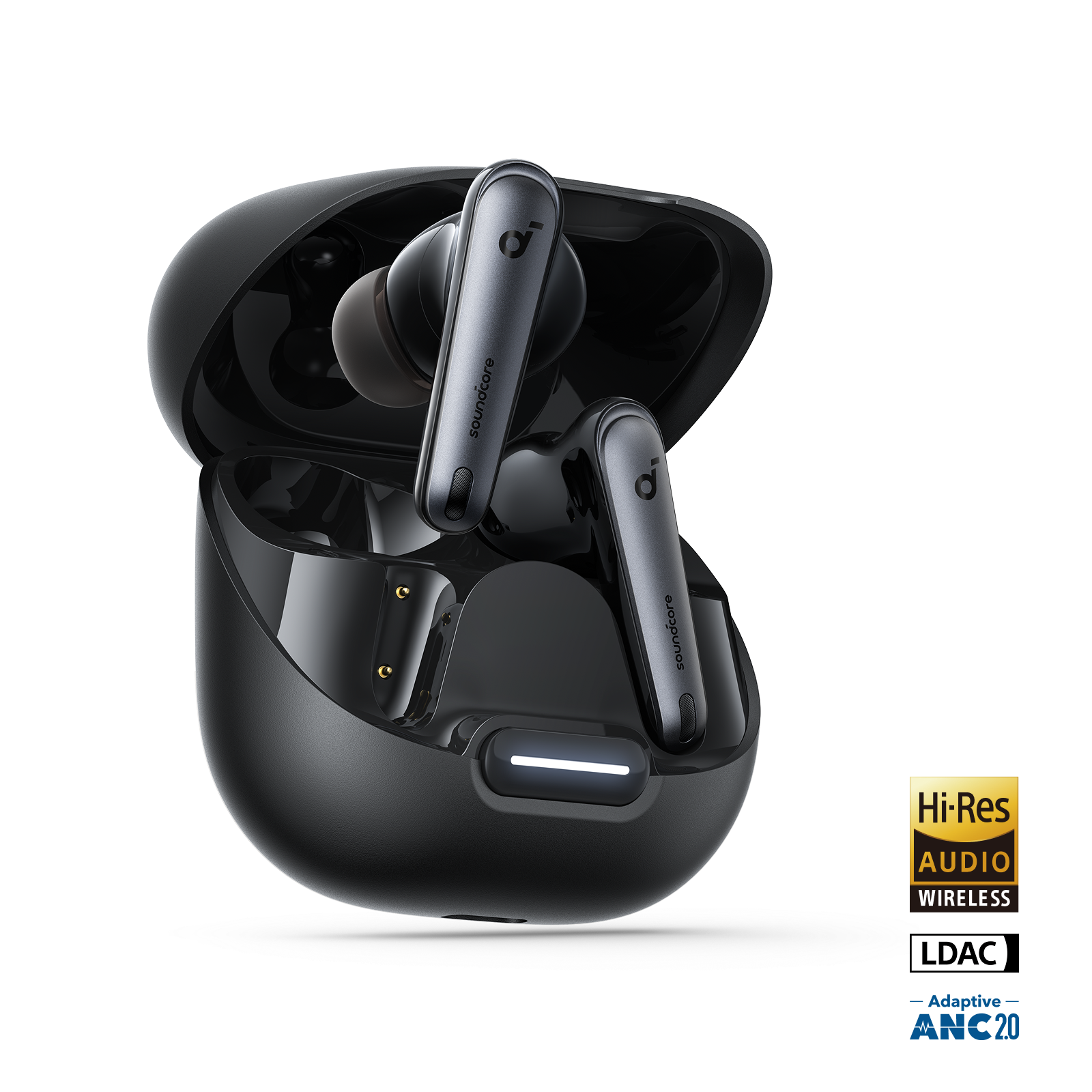 Anker Soundcore Liberty 4 NC true wireless noise cancelling earbuds in Velvet Black with charging case