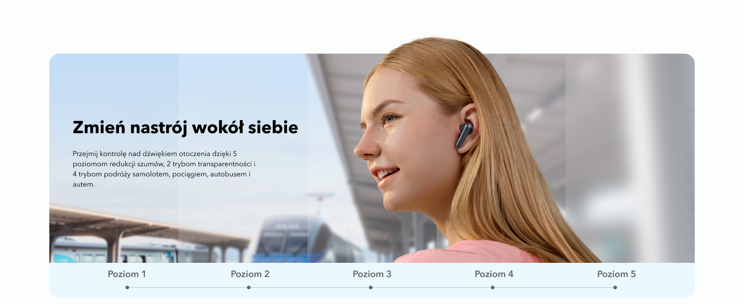Anker Soundcore Liberty 4 NC earbuds with adjustable ambient sound and noise cancelling levels