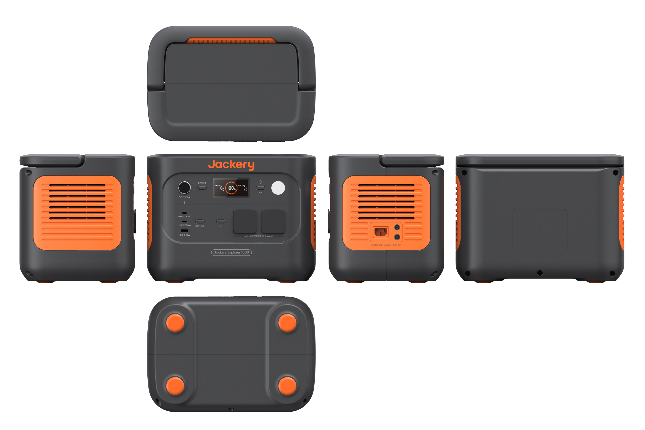 Jackery Explorer 1000 v2 Portable Power Station - multiple product views
