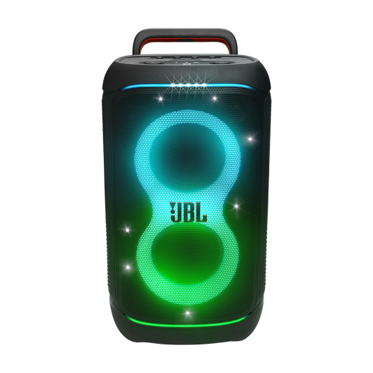 JBL PartyBox 520 (Black) - front view with light show