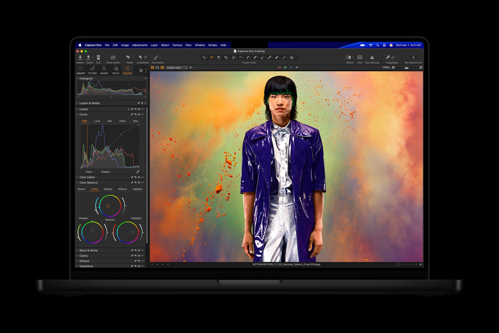 Apple MacBook Pro running Capture One