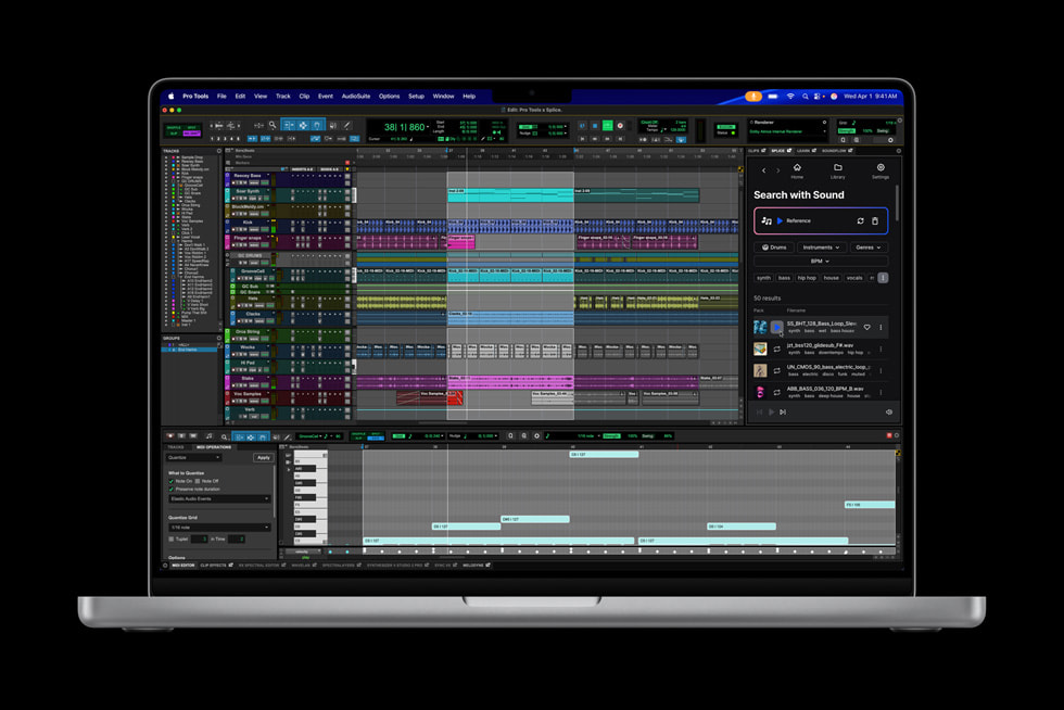 Apple MacBook Pro running Avid Pro Tools