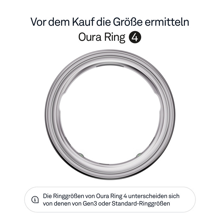 Oura Ring 4 Silver – sizing guidance; confirm fit before ordering