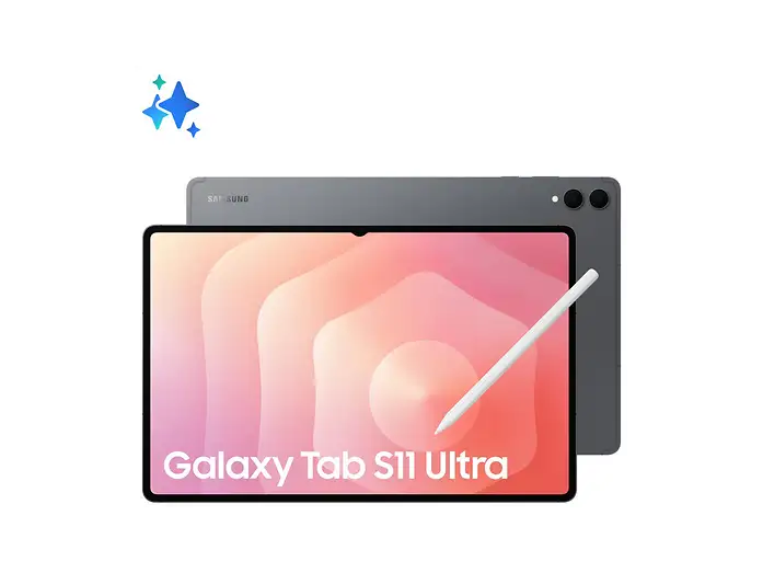 Samsung Galaxy Tab S11 Ultra Wi-Fi front and rear view