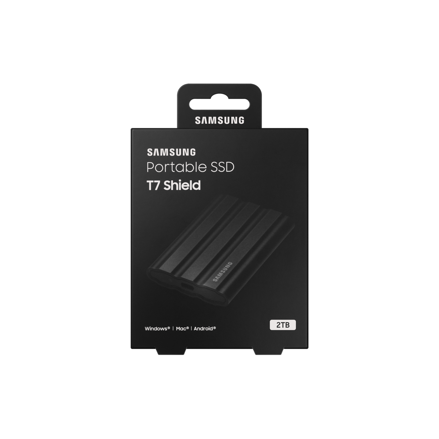 Samsung Portable SSD T7 Shield 2TB (Black, MU-PE2T0S/EU) - 2TB retail packaging