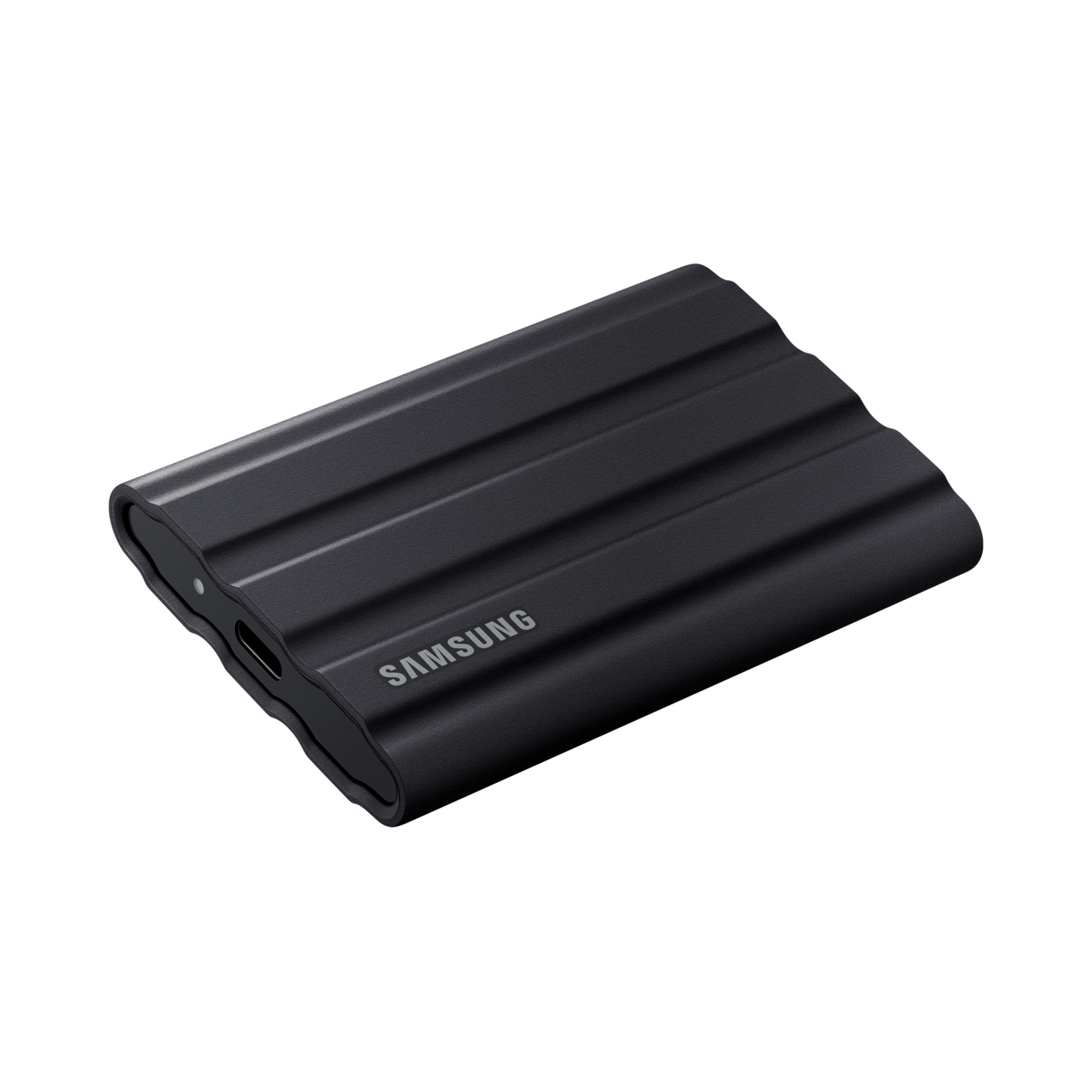 Samsung Portable SSD T7 Shield 2TB (Black, MU-PE2T0S/EU) - elevated front angle