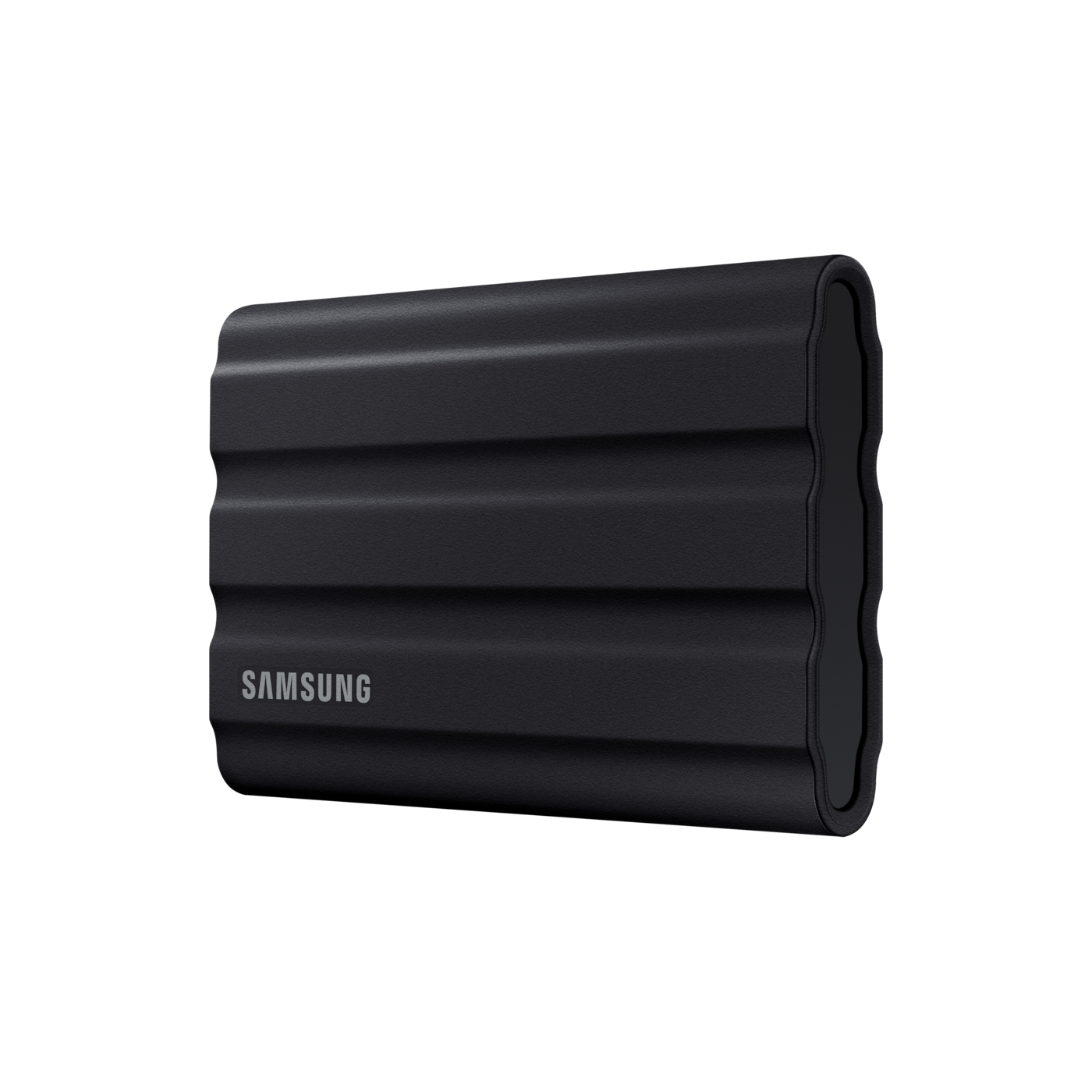 Samsung Portable SSD T7 Shield 2TB (Black, MU-PE2T0S/EU) - front three-quarter view