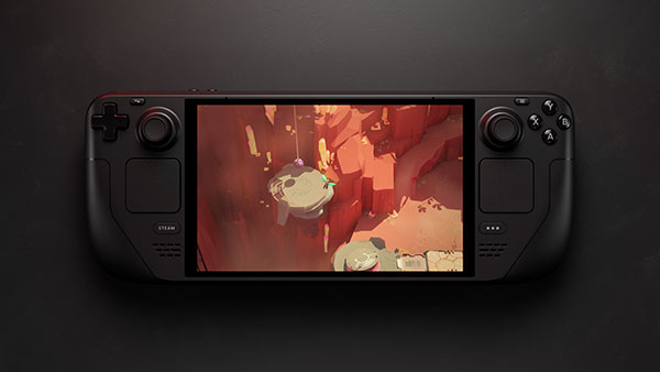 Valve Steam Deck OLED front screen view
