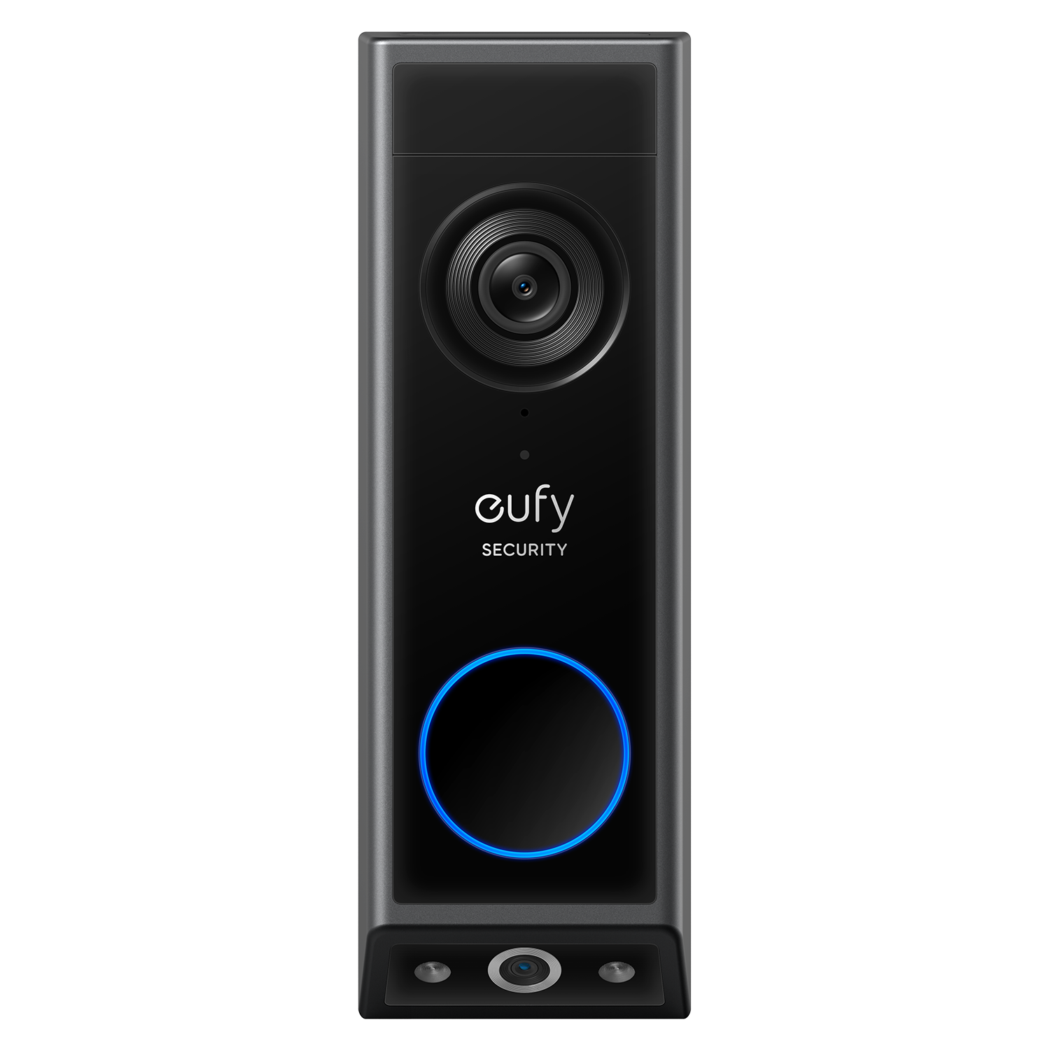 eufy Video Doorbell E340 (Black) - front dual cameras and doorbell button