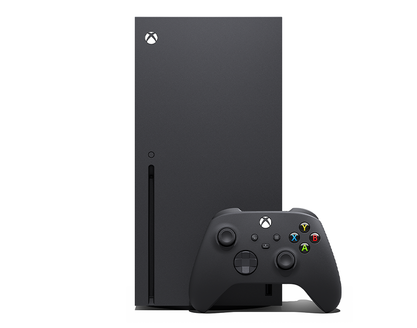 Xbox Series X Carbon Black angled view