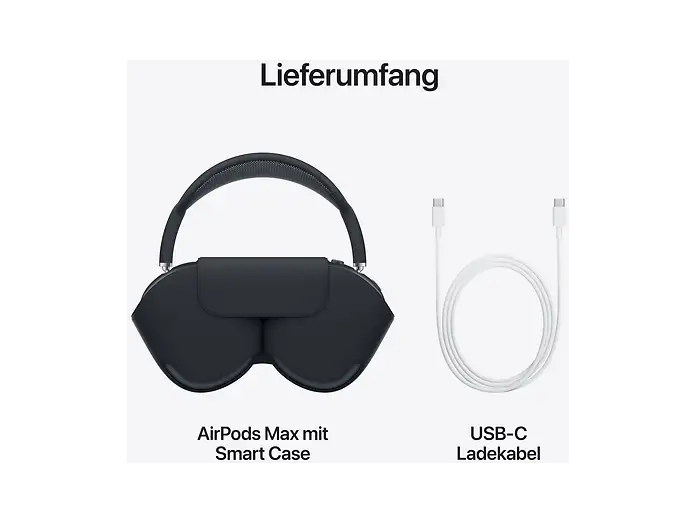 Apple AirPods Max USB-C Midnight — headphones, Smart Case and charging cable