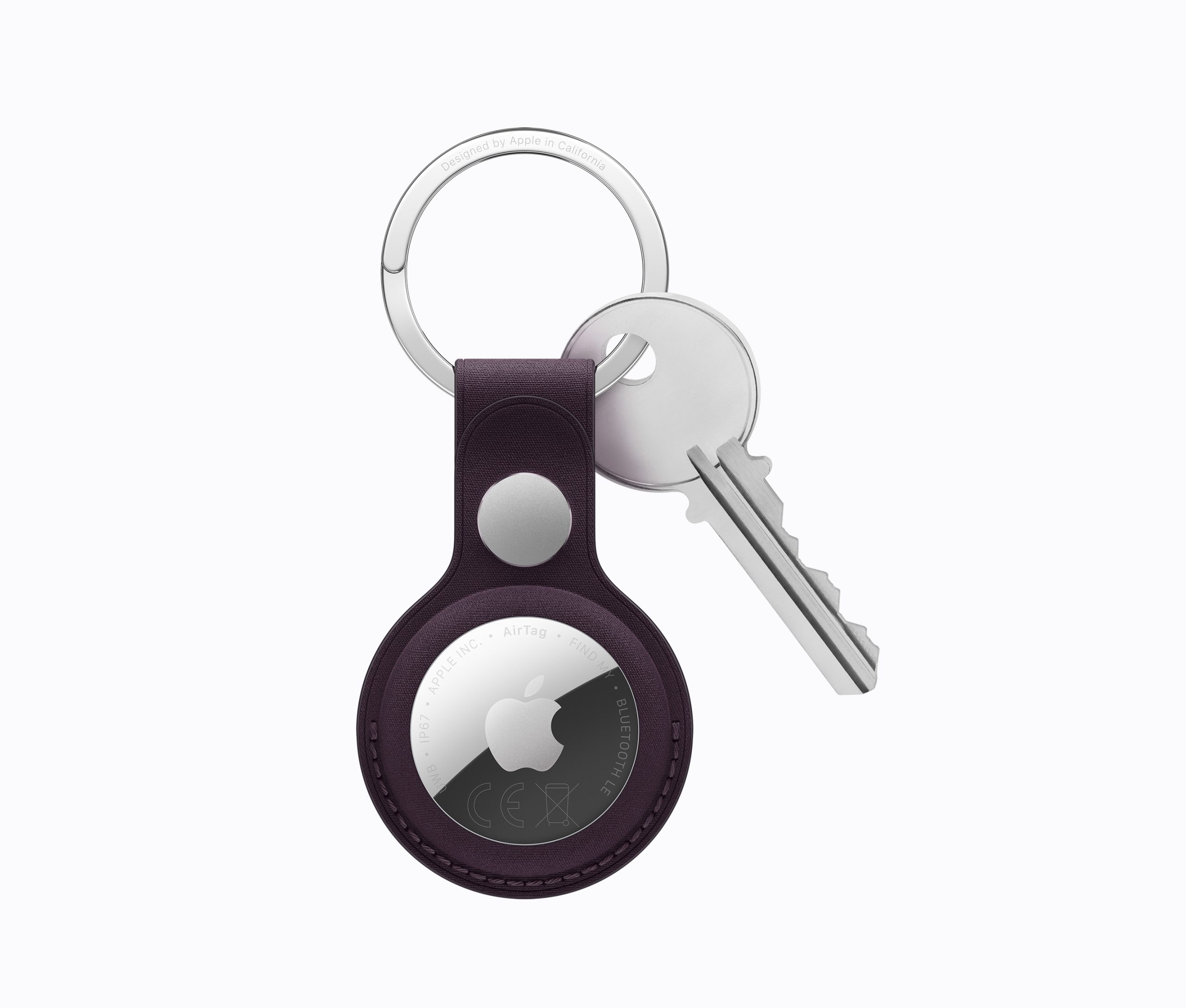 Apple AirTag 2nd generation — key ring use example, accessory sold separately