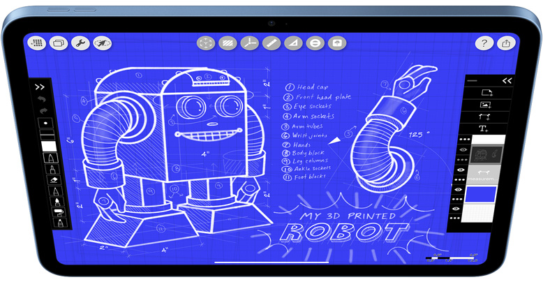 Apple iPad A16 — Morpholio Trace drawing workflow