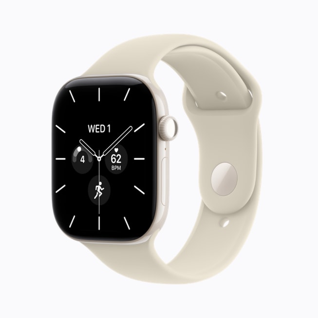 Apple Watch Series 12 — Pearl White ceramic with Sand Sport Band