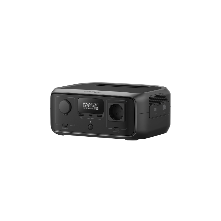 EcoFlow RIVER 3 Portable Power Station - front with EU AC socket
