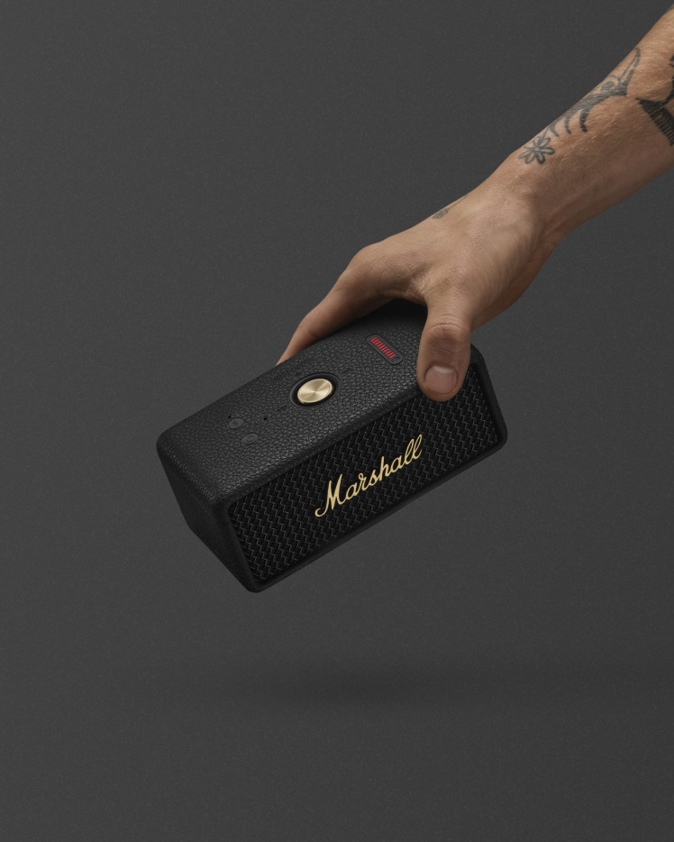 Marshall Emberton III (Black and Brass) - speaker carried by hand