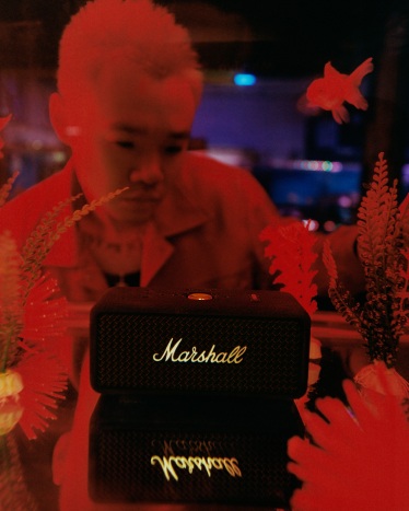 Marshall Emberton III (Black and Brass) - speaker used at a gathering