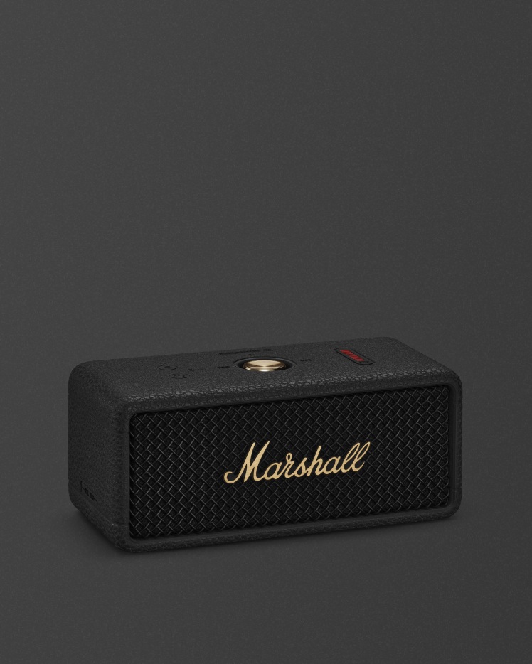 Marshall Emberton III (Black and Brass) - angled product view