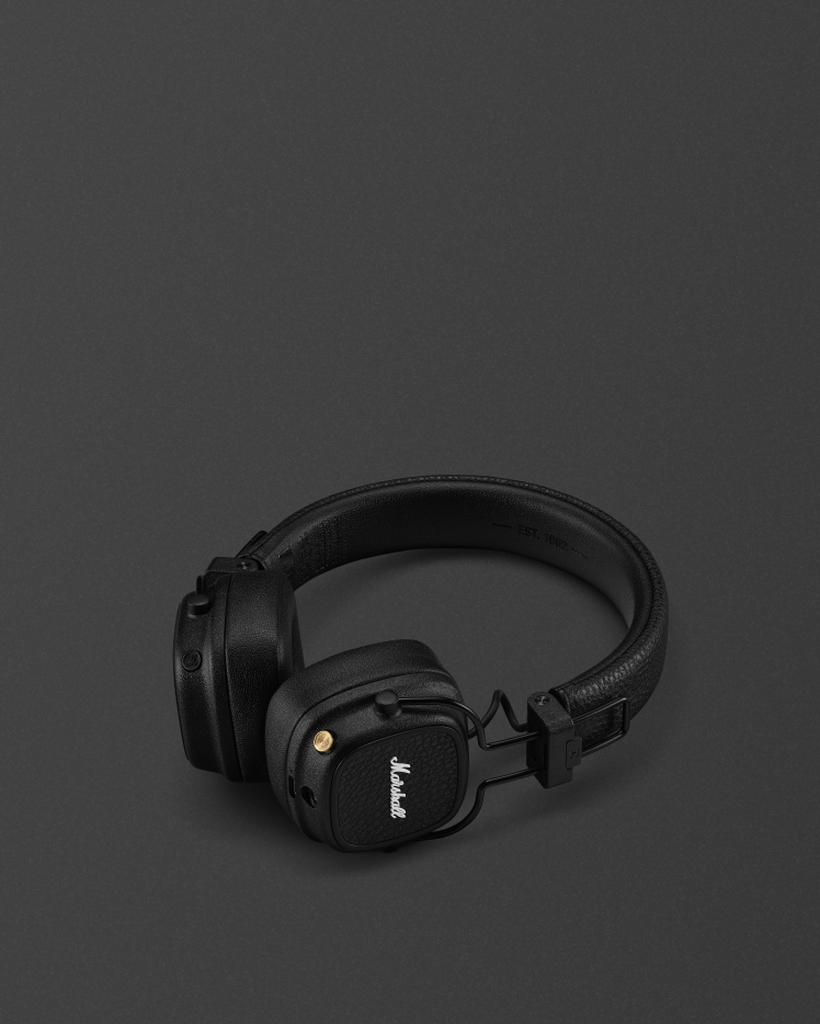 Marshall Major V (Black) - folded headphones
