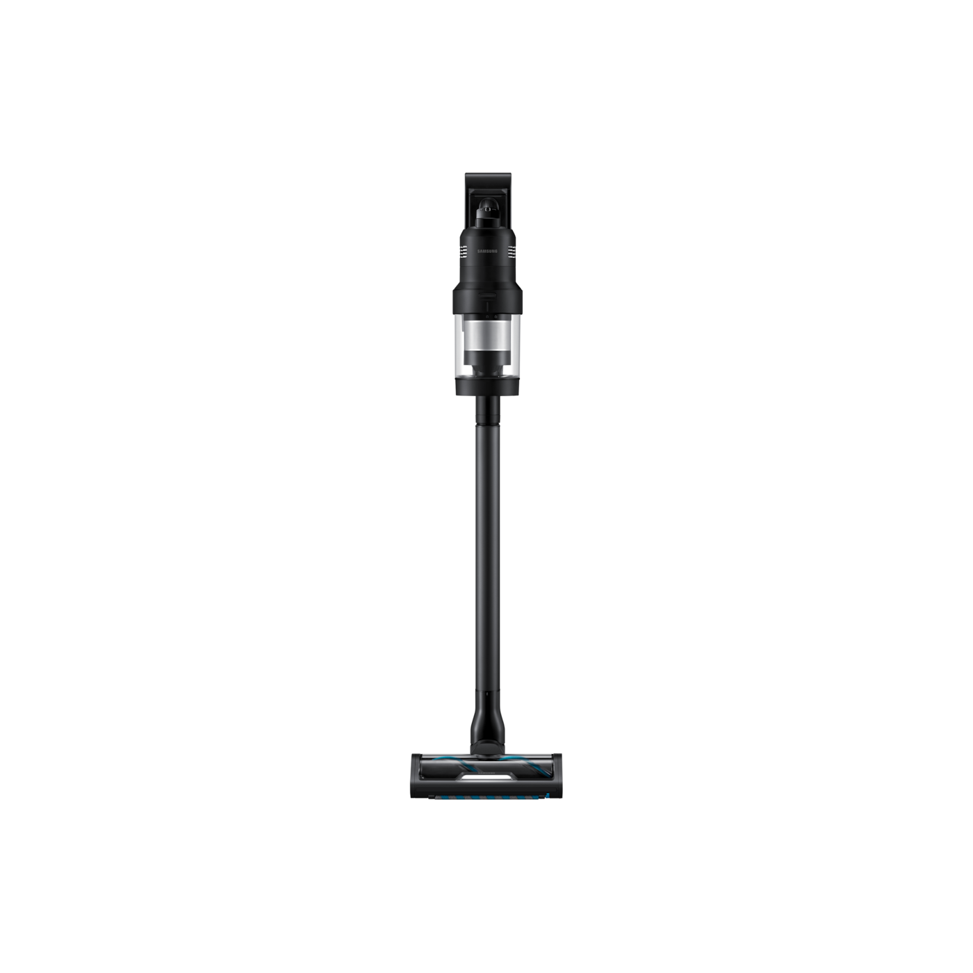 Samsung Bespoke AI Jet Ultra Akku+ CompleteClean (Satin Black) — front view with floor brush