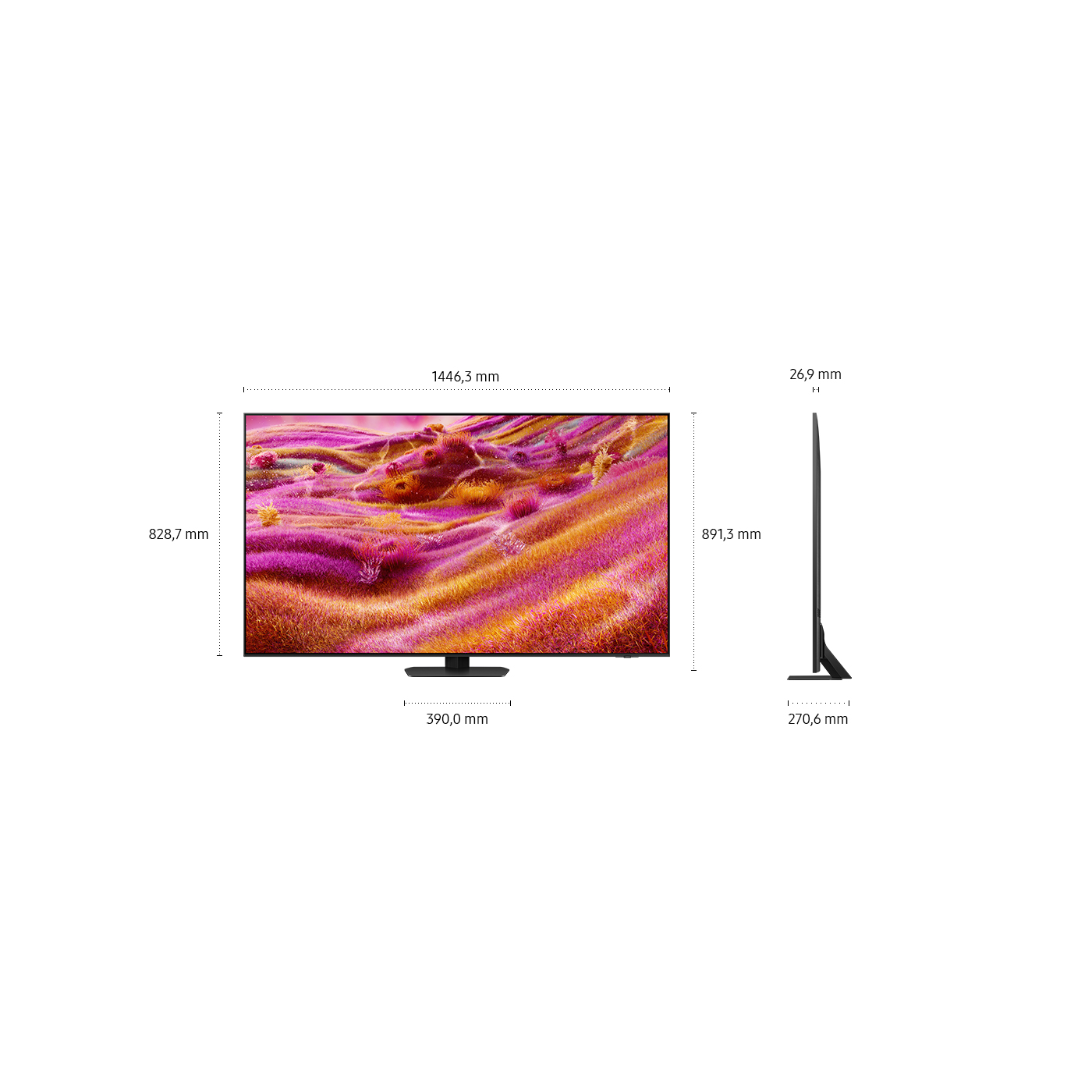 Samsung QN90F Neo QLED 65-inch 4K TV (GQ65QN90FATXZG) — 65-inch dimensions