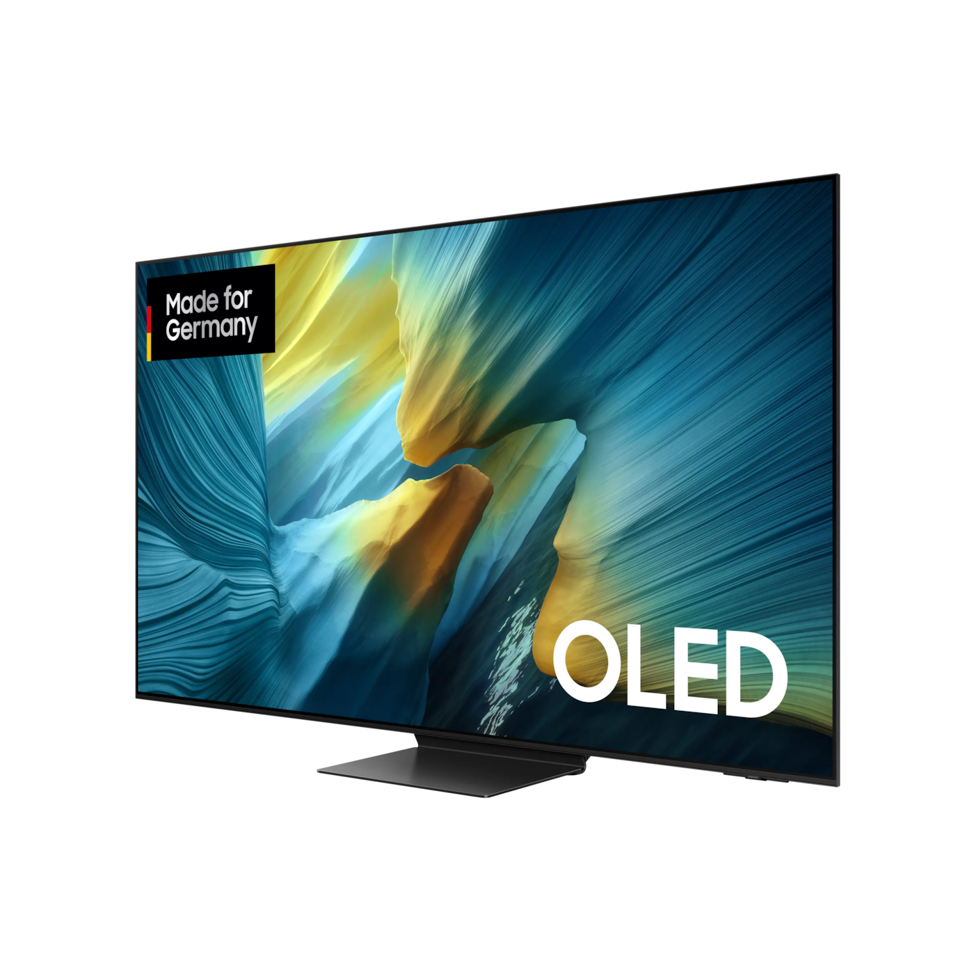 Samsung S95F OLED 77-inch 4K Smart TV (GQ77S95FATXZG) — front three-quarter view