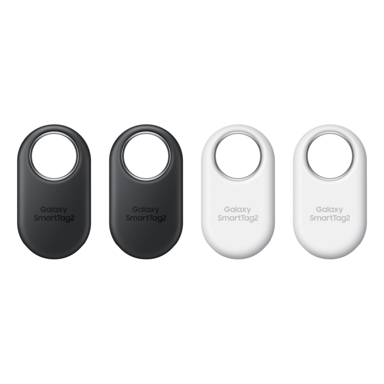 Samsung Galaxy SmartTag2 4-Pack (Black and White) — four-pack with two black and two white trackers