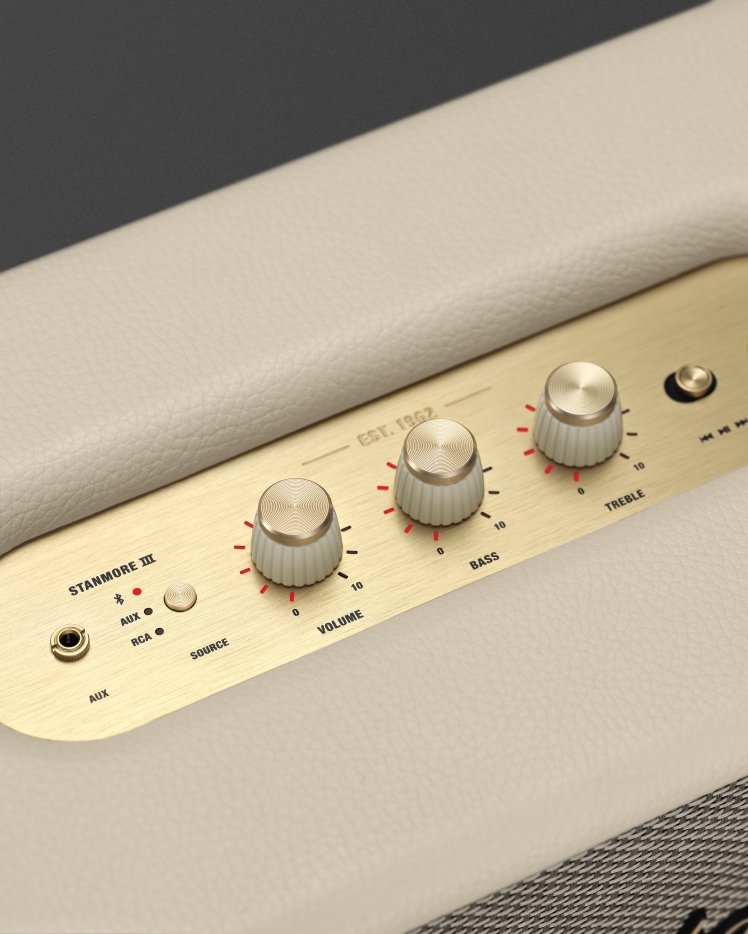 Marshall Stanmore III (Cream) - control panel close-up