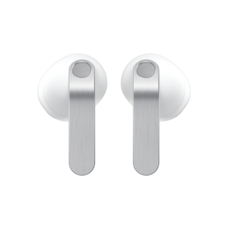 Samsung Galaxy Buds4 White — earbuds front view