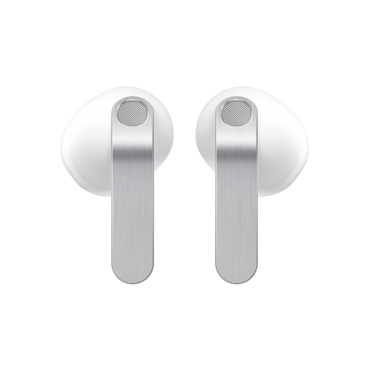 Samsung Galaxy Buds4 White — earbuds front view