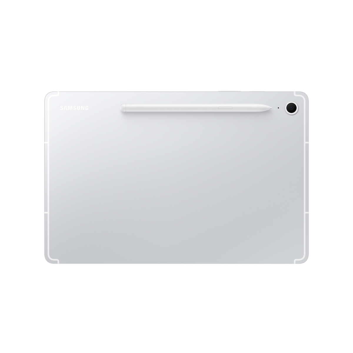 Samsung Galaxy Tab S10 FE Wi-Fi 128GB Silver — rear view with S Pen