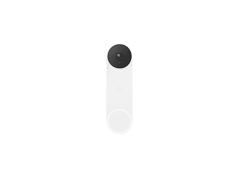 Google Nest Doorbell Battery (Snow, GA01318-DE) — front camera and doorbell button