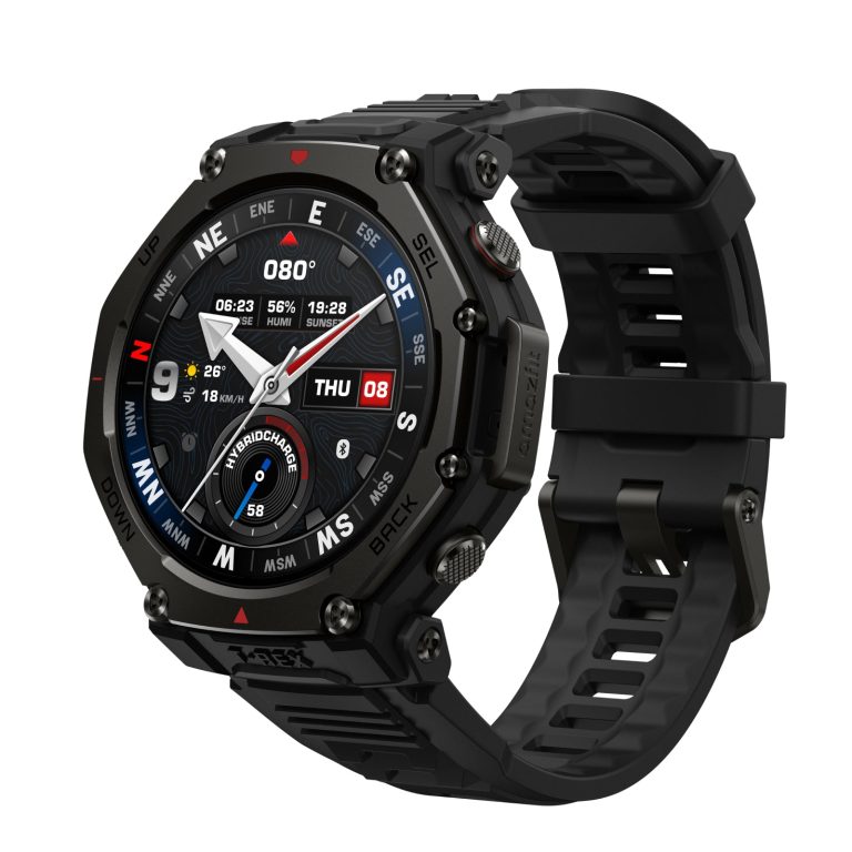 Amazfit T-Rex 3 Pro 48mm (Tactical Black) — front three-quarter view