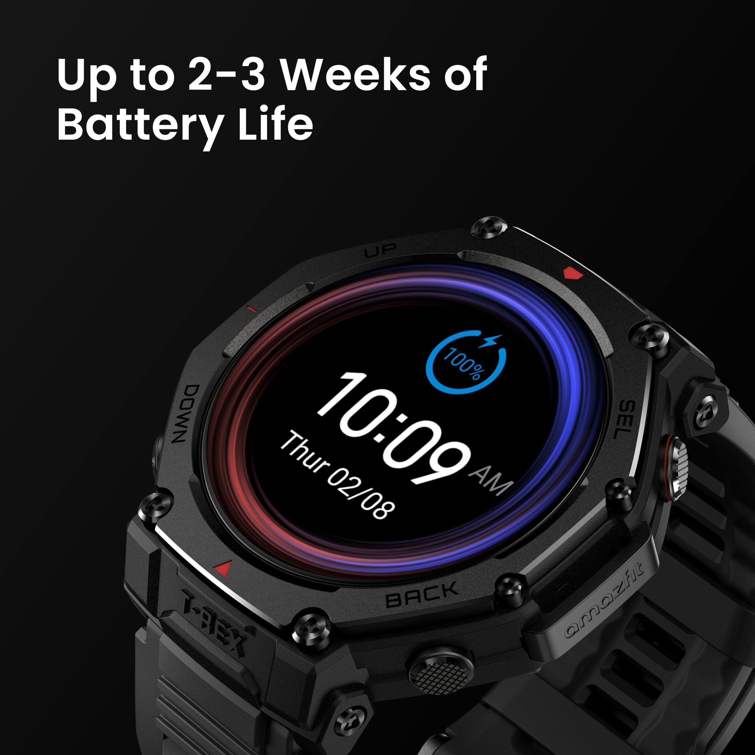 Amazfit T-Rex 3 Pro 48mm (Tactical Black) — battery life illustration