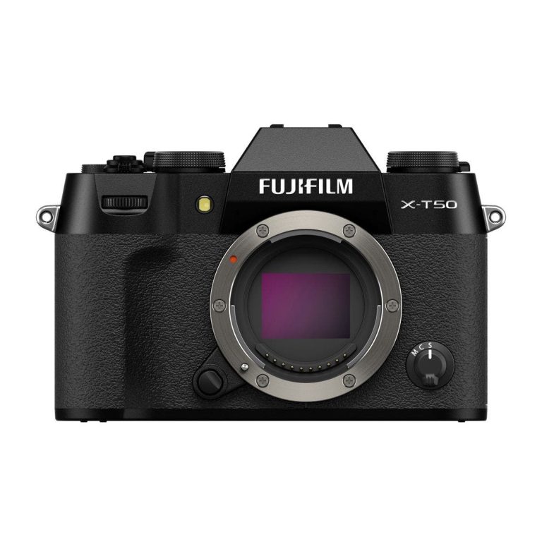 FUJIFILM X-T50 Mirrorless Camera (Black, Body Only) — front body and lens mount