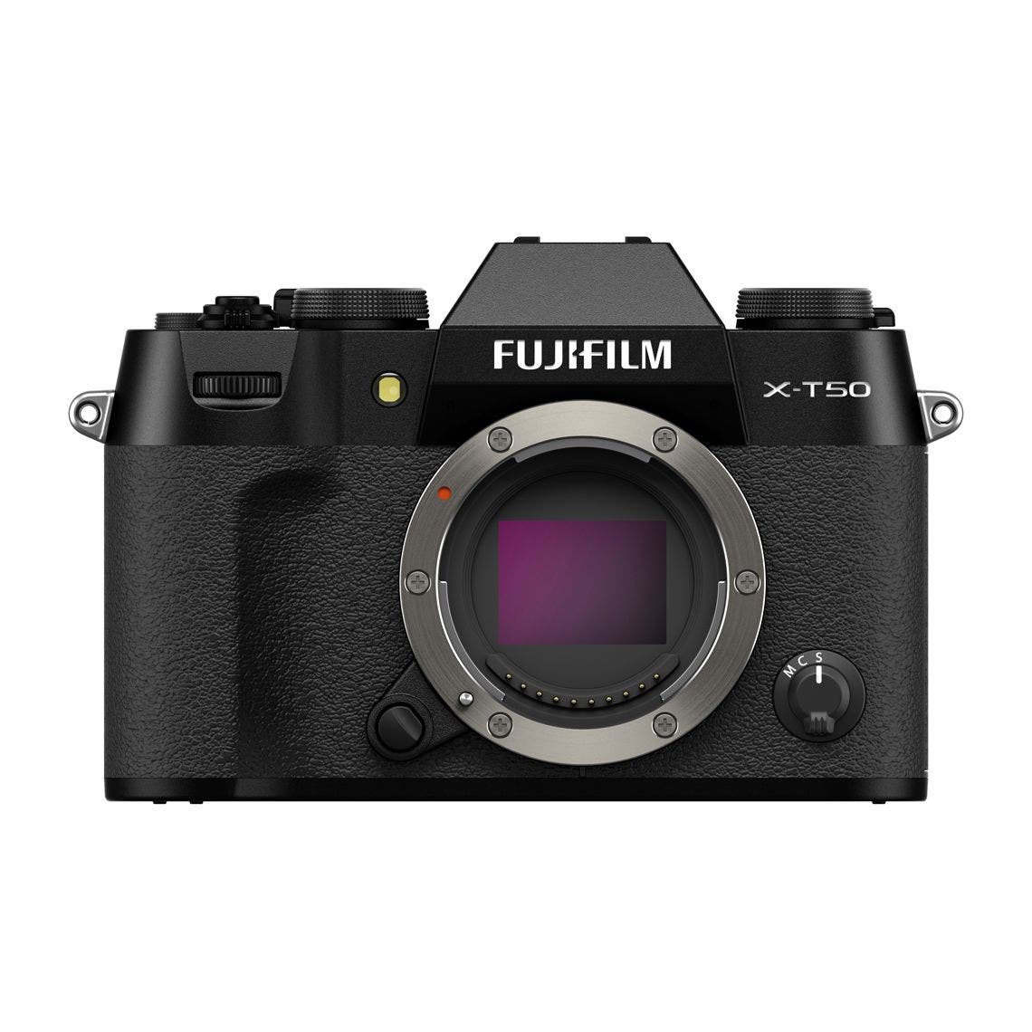 FUJIFILM X-T50 Mirrorless Camera (Black, Body Only) — front body and lens mount
