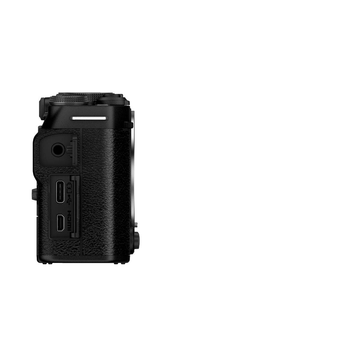 FUJIFILM X-M5 Mirrorless Camera (Black, Body Only) — open connector panel