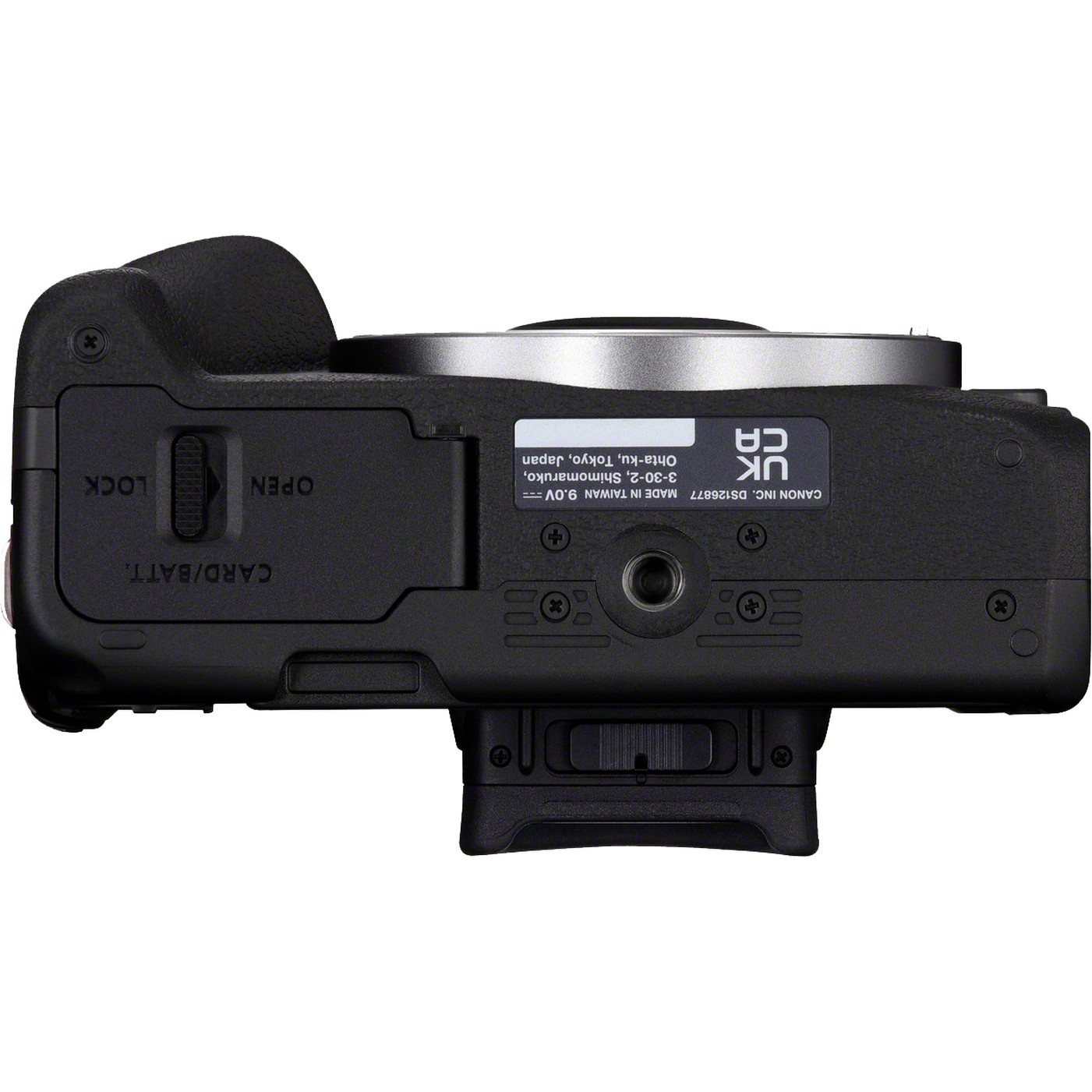 Canon EOS R50 Mirrorless Camera (Black, Body Only) — underside