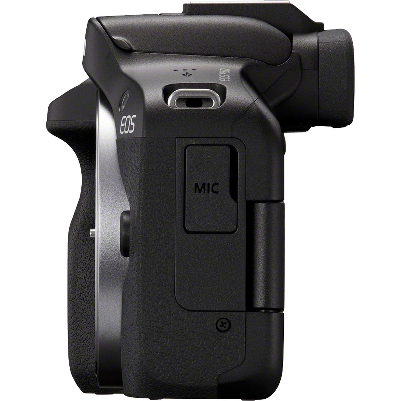 Canon EOS R50 Mirrorless Camera (Black, Body Only) — connector side