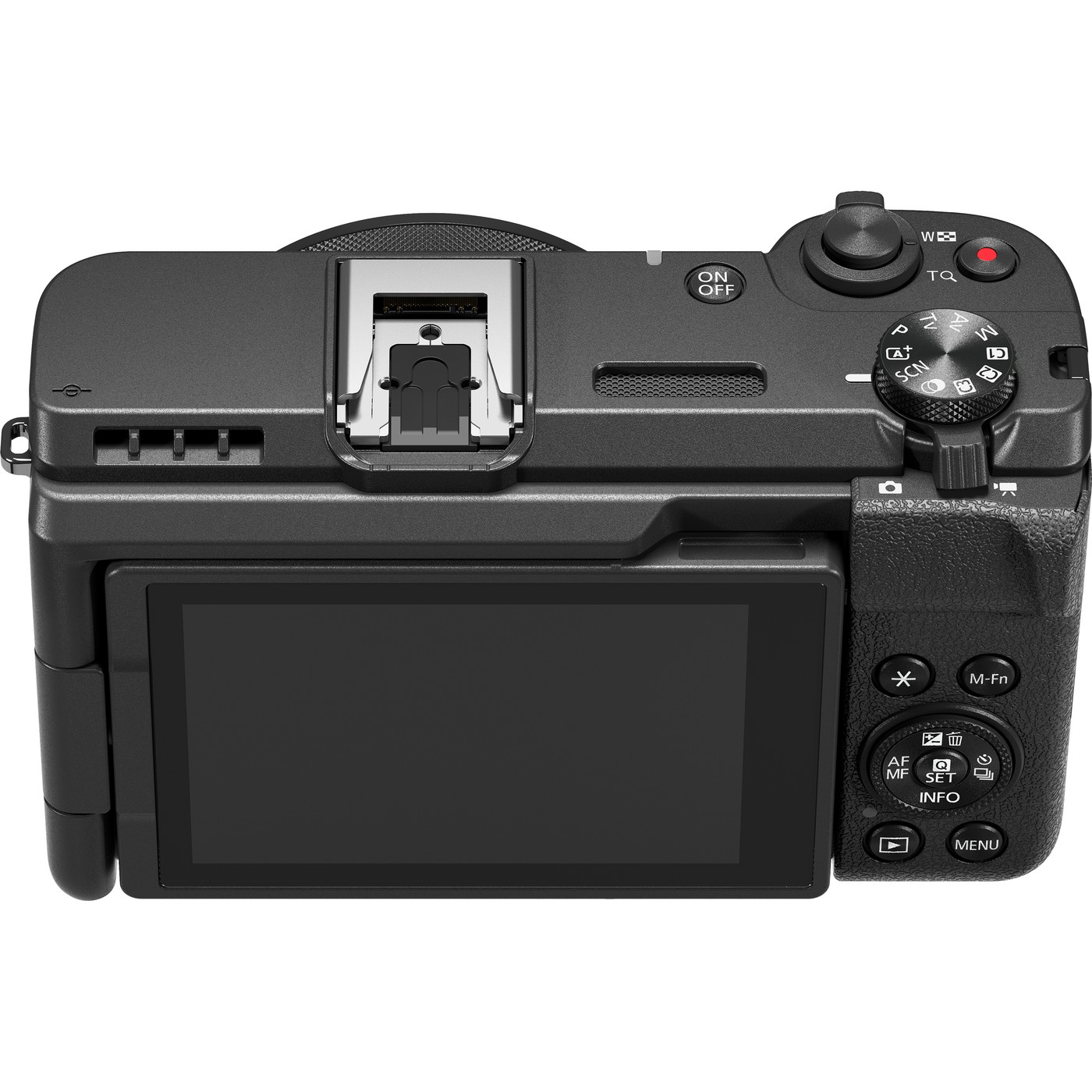 Canon PowerShot V1 Compact Camera (Black) — rear screen and controls
