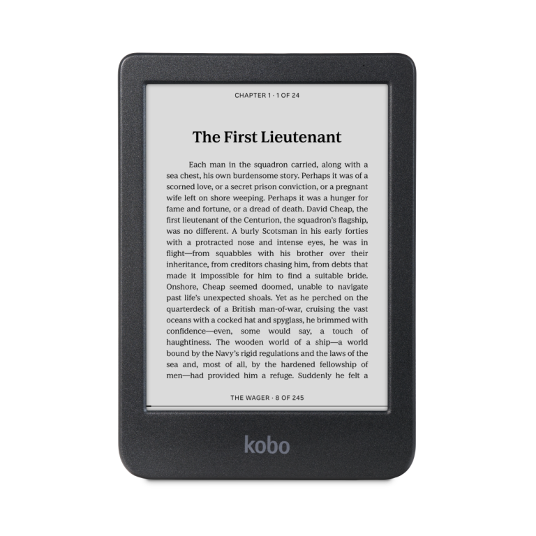 Kobo Clara BW eReader (Black, 16GB) — front reading display